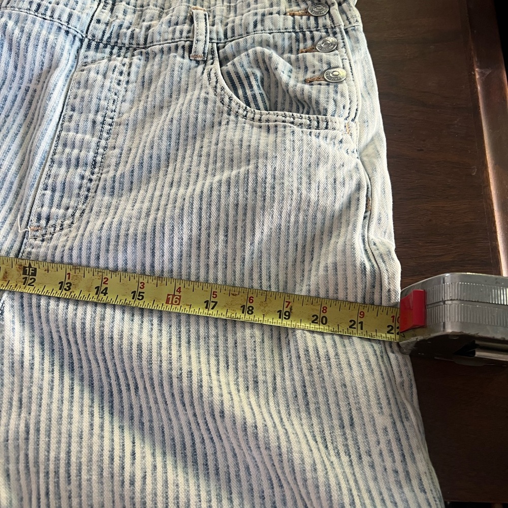 Free People Striped Denim Overalls - Picture 10 of 11